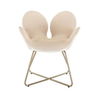 Velvet Accent Chair Set of 2, Modern Arm Chair with Metal Gold Legs, Velvet Tufted Upholstered Single Sofa Chair, Accent Arm Chairs Club Guest Chair, for Living Room Bedroom, Beige