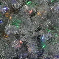 6ft Bendable Halloween Christmas Tree, White Halloween Tree, Bent Christmas Tree with 900 Lush Branch Tips and 300 LED Lights, Grinch Style, for Xmas Holiday Home Decorations