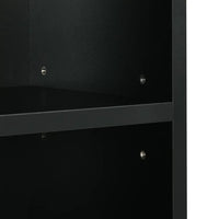 8-Tier Media Tower Rack with Adjustable Shelves, Multi-Functional Double-Decker Bookcase, CD DVD Slim Storage Cabinet, Tall Narrow Storage Rack Display Bookshelf for Home Office, Black