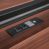 Queen Size Platform Bed with Trundle and USB Ports,Metal Bed Frame with Storage Headboard and Slat Support for Bedroom,Black