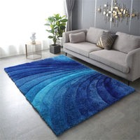 24"x36" Soft Pile Hand Tufted Shag Area Rug, "3D Shaggy" Living Room Carpet, Persian Area Rugs for Modern Home Décor, Soft Luxury Rug, Blue