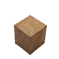 Concrete Stool End Table, Outdoor Faux Wood Stump Side Table Coffee Table, Narrow Side Table, End Table Accent Table for Living Room Bedroom Patio Home Decor, Yellow Brown