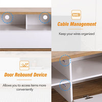 80 inch Modern TV Stand,Media Console Entertainment Center with Door Storage and Open Shelf,TV Console Table,Modern TV cabinet for living room,Bedroom,White