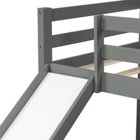 Triple Tree Wood Loft Bed Twin, Gray