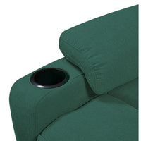 Electric Power Lift Recliner Chair, Fabric Upholstered Recliner Sofa with Massage and Heat for Elderly, 3 Positions, 2 Side Pockets and Cup Holders, USB Ports, Easy to Control, Green