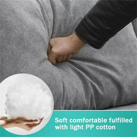 Large L Shape Sofa, Sectional Sofa Couch with 3 Pillows, Modern Upholstered Living Room L-Shape Couch for Office and Home,Weight Capacity 300 LBS/Seat, 91"Lx91"Wx33.5"H, Easy to Assemble, Grey