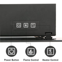 42" Electric Fireplace Inserts Wall Mounted Fireplace with Remote Control, 1400W Fireplace Heater, Led Wall Fireplace Electric with Three Flame Level, Fireplace Single Color/Fake Wood/Heating Wire