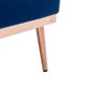 Twin Accent Loveseat Sofa Mid Century Modern Velvet Sofa Couch with Pillows Metal Feet Sofa Vintage for Small Space for Living Room Bedroom Navy