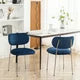 2pcs Velvet Dining Chairs,Armless Side Chair with Leaf Grain Ergonomic Backrest,Kitchen Chairs with Silver Metal Legs,Accnet Chair Reading Chair for Living Room Kitchen Dining Room