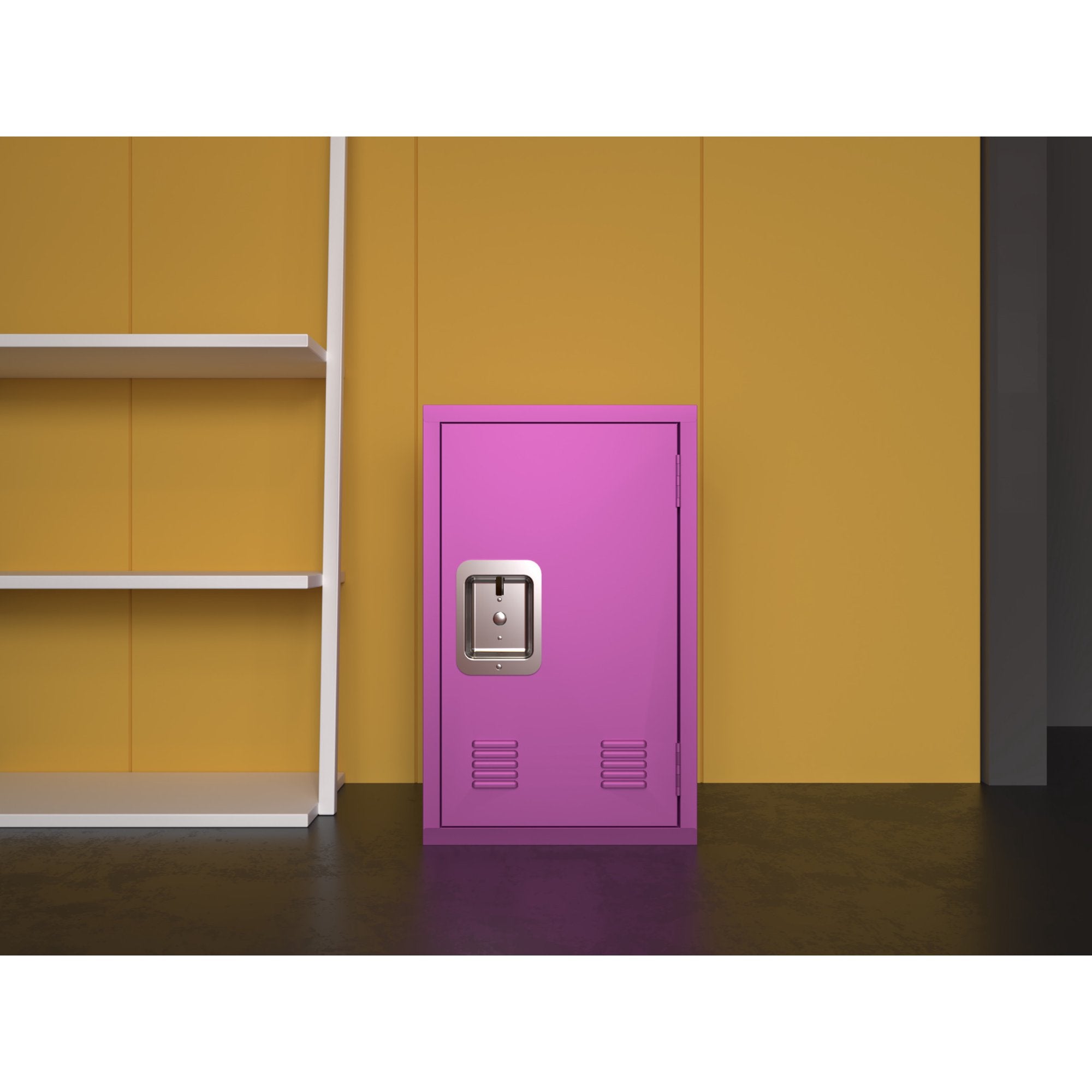 Compact Steel Storage Cabinet with Locking Doors,Small Lockable Steel Storage Cabinets for Home Office Garage Kitchen Pantry,Detachable, Ample Storage Space, Easy Assembly,Purple