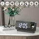 Projection Alarm Clock, Digital Alarm Clock with 180°Rotatable Projector and Clear LED Large Display, USB Charger, 12/24H Time Date Temp Display, Adjustable Brightness Digital Clock for Bedroom, Black