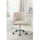 360˚ Swivel Shell Chair, Velvet Adjustable Armchair with Backrest and 5 Wheels, Modern Upholstered Leisure Home Office Desk Chair for Living Room Bedroom Study Room, Beige