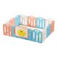 Baby Playpen, Baby Play Yard with Mat, Foldable Baby Fence for Indoor and Outdoor Kids Toddlers Activity, Baby Safety Playpen Centre with Fence, 12 Panel and 1 Play Mat, Multicolor, 47.2"x62.9"