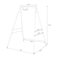 Hammock Chair Stand, Swing Stand with Hooks Fit for Most Hanging Chair, Ground Nails for Outdoor or Rubber Clamps for Indoor, Hanging Stand Only Max Load 550Ibs, Swing Chair not Include-White
