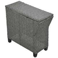 9-Piece Outdoor Wicker Round Sofa Set, Half-Moon Sectional Patio Sofa Set with Side Table, Curved Sofa Set With Round Coffee Table, Steel Legs, Movable Cushion, Beige Cushion & Gray Frame