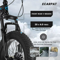 Bike, Bicycle with Dual Disc Brake and High-Carbon Steel Frame, 20 Inch Fat Tire Mountain Bike, Full 7 Speed Mountain Bike for Adult and Teenagers