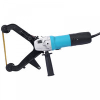 110V 1300W Pipe Tube Polisher Stainless Round Sander, Stainless Steel Tube Belt Sander Polisher, Pipe Sander, Belt Grinder, with Alumina Oxide Sanding Grinding and Polishing, Blue