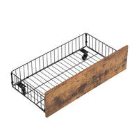 Metal Bunk Bed Twin XL Over Twin XL, Metal Bunk Bed with 2 Storage Drawers and MDF Board Guardrail, Bunk Bed for Kids Boys Girls Teens, Black