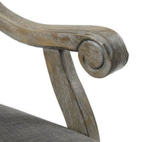 Brentwood Accent Chairs-Birch Hardwood, INCLAKE Hand Carved Scroll Design Living Armchair Modern Classic Style Family Room Sofa Furniture Bedroom Lounge, Medium, Dark Gray