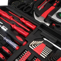 799PCS Aluminum Trolley Case Tool Set, Complete Tool Box Set with Rolling Wheels, Household Hand Tools Kit for Men, Silver