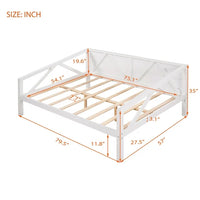 Full Size Daybed, Wood Daybed Frame with 8 Slats Support Dual-use Sofa Bed Platform Bed Frame with Under Bed Storage for Bedroom Living Room No Box Spring Needed, Easy Assembly, White