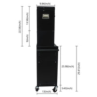 6-Drawer Rolling Tool Chest with Wheels, High Capacity Tool Box with Removable Casters Locking Mechanic Tool Cart Detachable Large Storage Cabinet Organizer for Workshop Warehouse, Black