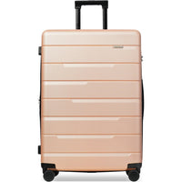 Luggage 3 Piece Set Suitcase, Expandable Lightweight Hard Shell Travel Suitcase with Spinner Wheels and TSA Lock, Carry On Luggage Suitcase with Adjustable Telescoping Handle, Champagne