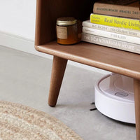 Modern Nightstand, Solid Wood Bedside Cabinet with Storage Drawers and Open Wood Shelf Storage, Beech Wooden Side Table with for Bedroom, Living Room, Dorm, Easy Assembly, Natural