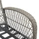 Outdoor Swivel Rocker Patio Chairs Set of 2 and Matching Glass Top Side Table, 3 Piece Wicker Patio Bistro Set with Premium Fabric Cushions for Patio, Porch, Garden, Balcony, Navy Blue