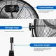 Oscillating 20 Inch Adjustable 3 Speed Pedestal Stand Fan with Remote Control,High Velocity,Heavy Duty Metal For Industrial,Commercial,Residential,Greenhouse Use,Black