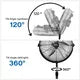 Oscillating 20 Inch Adjustable 3 Speed Pedestal Stand Fan with Remote Control,High Velocity,Heavy Duty Metal For Industrial,Commercial,Residential,Greenhouse Use,Black