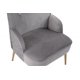 Accent Chair,Modern Velvet Side Chair with Gold Metal Legs and Soft Back,Comfy Reading Chair Leisure Armchair for Club Bedroom Living Room Office,Gray