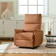 Electric Power Recliner Chair, Reclining Chair with USB Charging Ports and Side Control Button,Home Theater Seating, Upholstered Foam Lounge Single Sofa for Living Room Bedroom, Orange