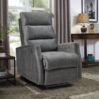 Modern Electric Power Recliner Chair, Heavy Duty 350lbs Classic Single Sofa Chair for Bedroom, RV and Small Space, Comfy Ergonomic Reclining Chair with USB Port, Grey