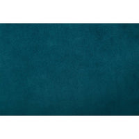 Velvet Futon Sofa Bed with 2 Pillows, Convertible Sleeper Couch Bed with Metal Tapered Legs and Tufted Button Back, Modern Loveseat for Living Room, Bedroom, Teal Blue