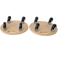 Furniture Moving Dolly, Heavy Duty Round Wood Rolling Mover with Wheels for Piano Couch Fridge Heavy Items, Mover Carrier Dolly Securely Holds 500 Lbs (2pcs 15" * 15" Platform)