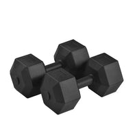 Set of 2 Dumbbells, 22 lbs x2 Dumbbell with weight indicators on Two Sides, Exercise Fitness Dumbbell for Home Workout Gym, Black