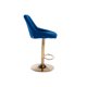 Swivel Bar Stool, Adjustable Counter Height Bar Chair with Back and Footrest, High Barstool for Kitchen Island, 250 LBS Bear Capacity, Navy