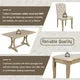 6-Piece Dining Table Set Wood Rectangular Counter Dining Table with 4 Upholstered Chairs and Bench Farmhouse Dining Set of 6 People for Kitchen, Dinning Room (Natural Wood Wash)