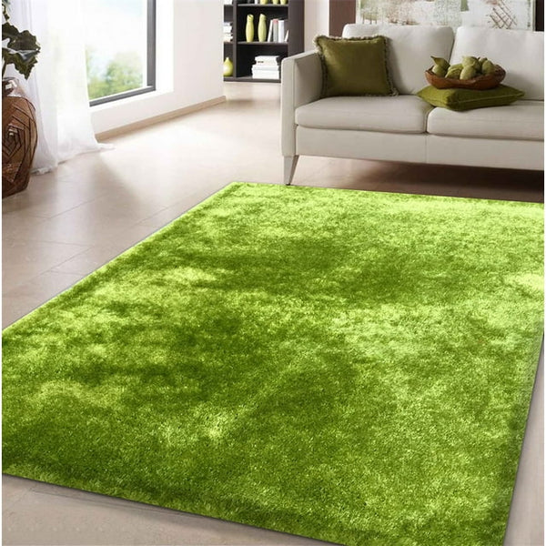 Area Rug, 8 ft x 11 ft Soft Fluffy Area Rug, Shaggy Accent Carpet for Living Room Bedroom, Lime Green