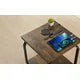 End Table with Charging Station, Set of 2 Side Tables with USB Ports and Sockets,Wooden Bedroom Nightstand for Living Room,Bedroom and Small Spaces,Rustic Brown