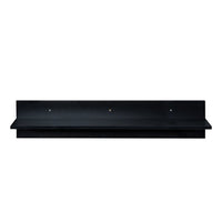 4 Pieces Floating TV Stand Set, Modern High Gloss Wall Mount Entertainment Center with 16-Color RGB Lights, 2 Media Storage Cabinets and 2 Shelves for Living Room Home Theater, Black