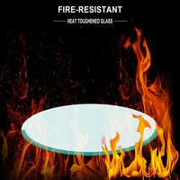32 Inch Round Tempered Glass Table Top Clear Glass 1/2" Inch Thick Beveled Polished Edge
