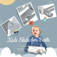 Toddler Swing Set, Adjustable Height Baby Swing, Baby Swings for Infants to Toddler, Freestanding Outdoor Indoor Slide Playset for Toddlers