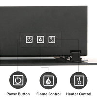 42-Inch Wall Hanging Electric Fireplace Heater with Realistic Flame, Fireplace Stove Heater with Remote Control, Fireplace Stove for Indoor, 1400W, Black