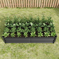 Raised Garden Bed Outdoor, 6×3×1FT Large Heavy Metal Raised Rectangle Planter Beds for Plants, Vegetables and Flowers, Raised Garden Boxes Steel Kit - Black