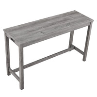 4 Piece Bar Table Set with Power Outlet,Dining Table and Chairs Set,Industrial Breakfast Table Set with 3 Padded Stools for Living Room,Dining Room,Game Room,Gray