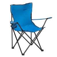 Camping Chair with Cup Holder & Carry Bag, Water-Resistant Quad Chair Supports up to 230lbs, Camping & Outdoor Use, Folding Chair & Lawn Chair, 32 *19*31in, Blue