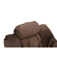 Lazy Chair with Ottoman, Modern Lounge Accent Chair with Armrests and Side Pocket, Leisure Upholstered Sofa Chair Cozy Reading Chair with Footrest Set for Living Room Bedroom, Brown