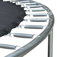 14FT Round Trampoline, Outdoor Trampoline with Basketball Hoop and Ladder, Recreational Trampoline with Safe Enclosure Net, ASTM Approved Outdoor Trampoline for Kids Teens Adults